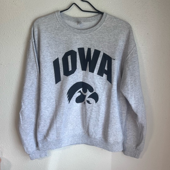 Iowa Gray Crewneck Sweater - Picture 1 of 4